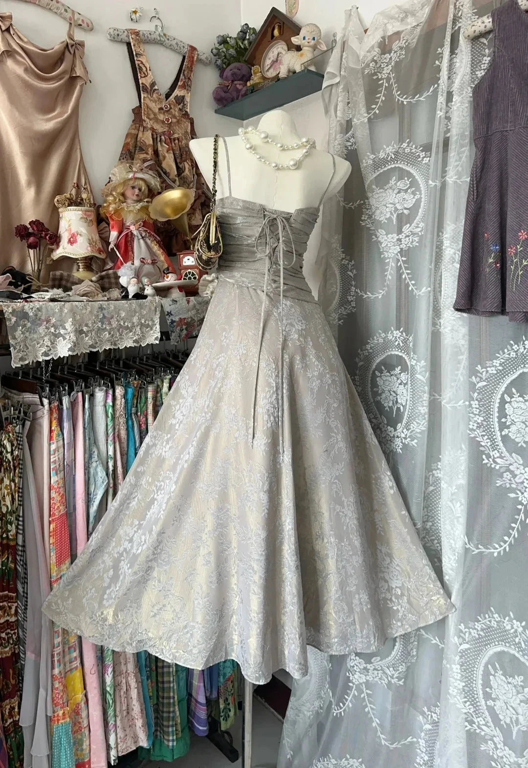 Lace Vintage Short Party Dress Cocktail Dresses Homecoming Dress simple gentle atmospheric and unique desi Brin by YiHuiw