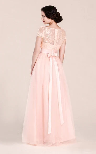 A-Line Lace Floor-Length Wedding Dress - Yihuiw by Yihuiw