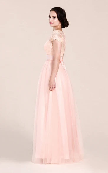 A-Line Lace Floor-Length Wedding Dress - Yihuiw by Yihuiw