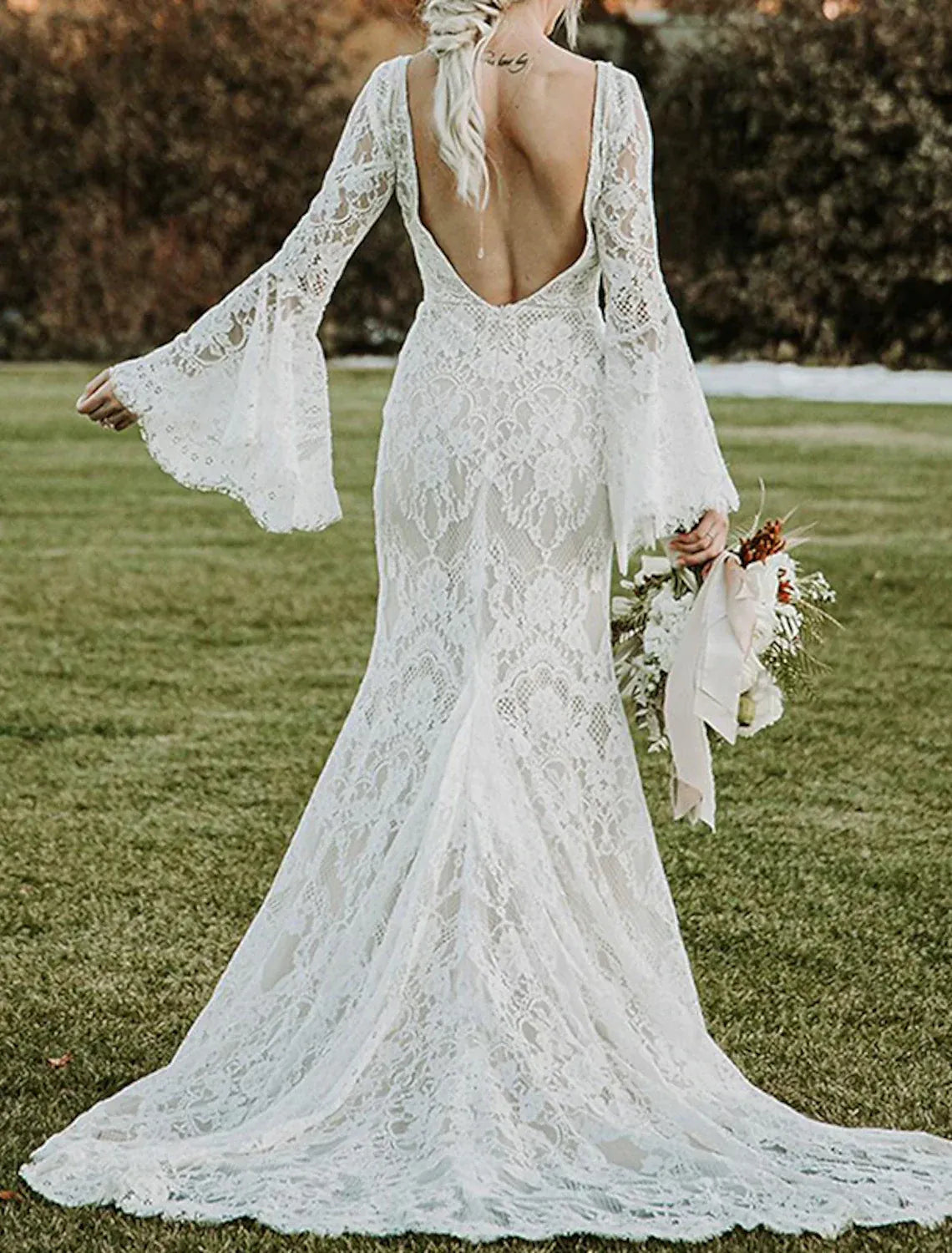 Mermaid Lace Wedding Dress - Yihuiw by Yihuiw