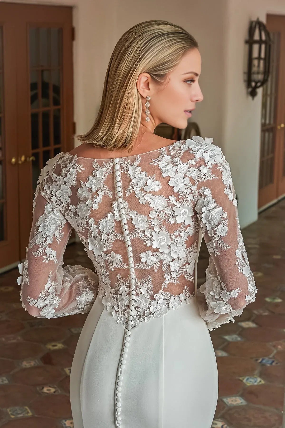 Mermaid Illusion Satin Wedding Dress - Yihuiw by Yihuiw