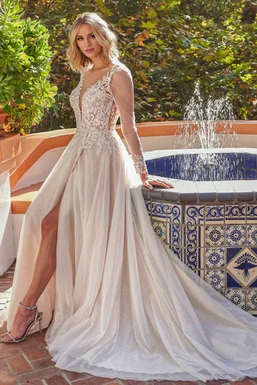 Illusion Tulle Wedding Dress - Yihuiw by Yihuiw