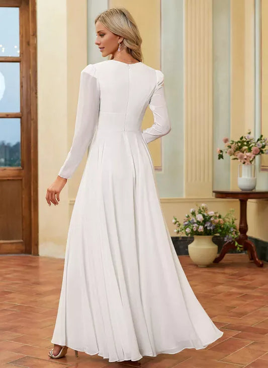 Chiffon Wedding Dress - Yihuiw by Yihuiw
