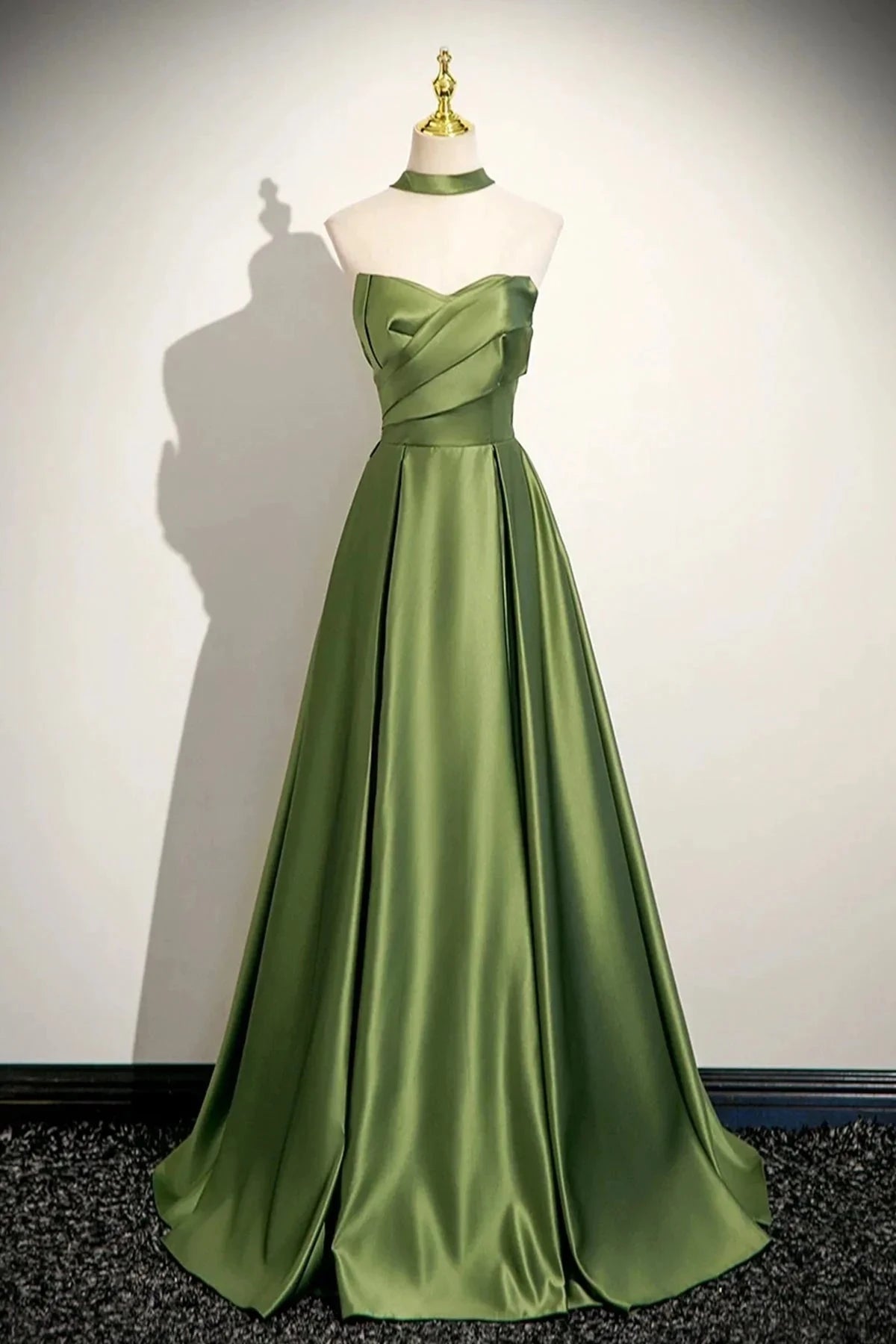 Long A-Line Prom Dress Lovely Strapless Evening Dress simple gentle atmospheric and unique desi Brin by YiHuiw