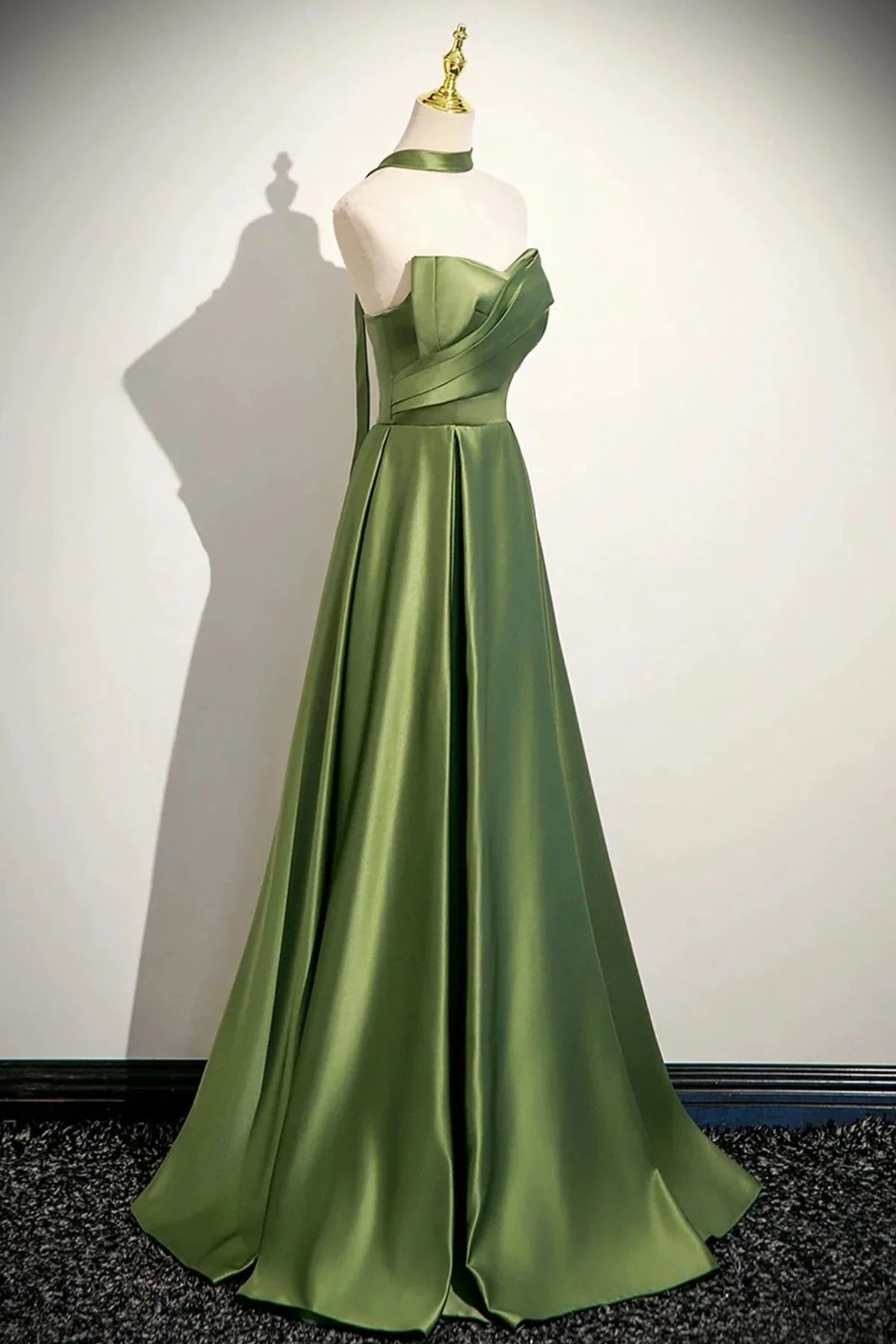 Long A-Line Prom Dress Lovely Strapless Evening Dress simple gentle atmospheric and unique desi Brin by YiHuiw
