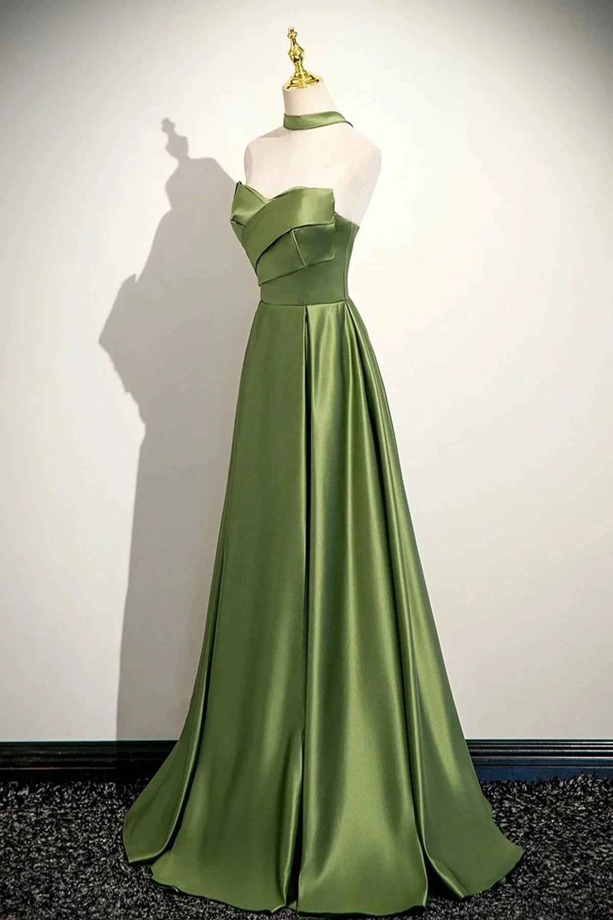 Long A-Line Prom Dress Lovely Strapless Evening Dress simple gentle atmospheric and unique desi Brin by YiHuiw