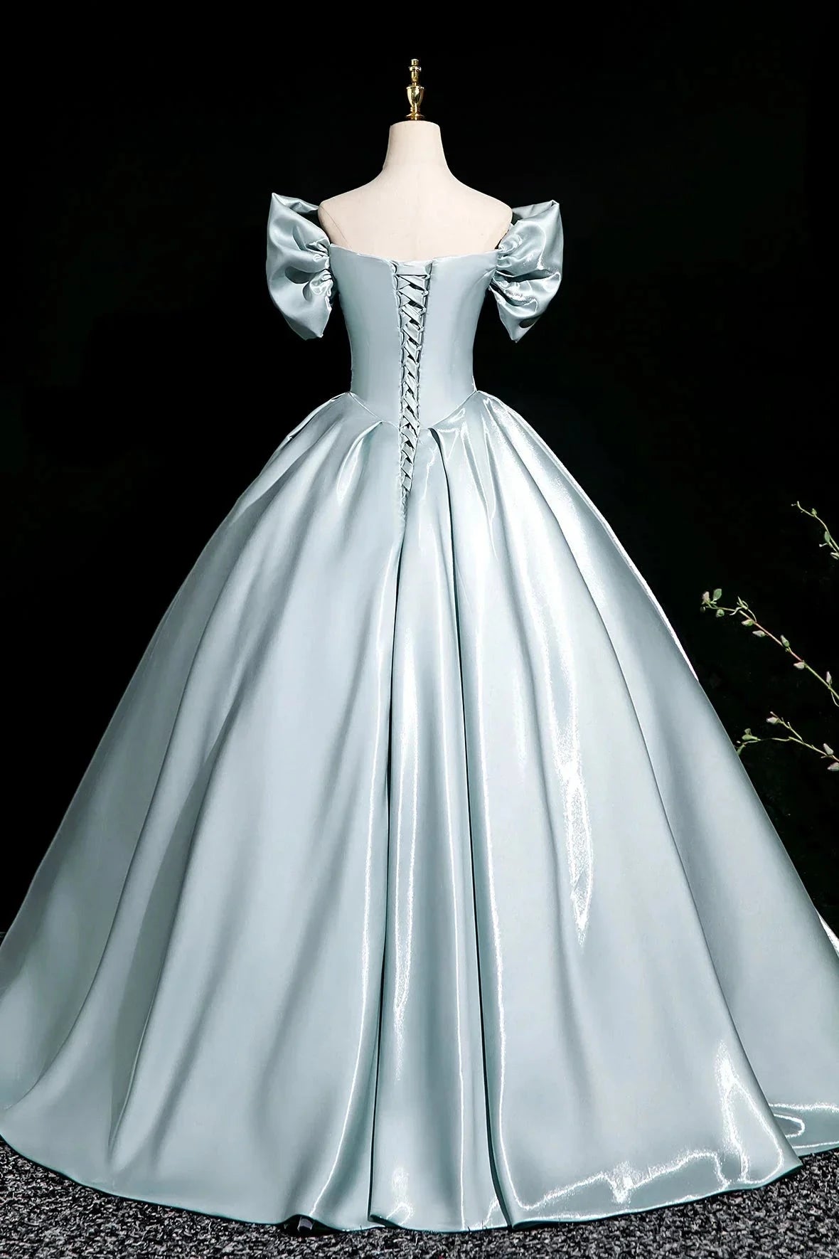 Long Prom Dress A-Line Off the Shoulder Evening Party Dress simple gentle atmospheric and unique desi Brin by YiHuiw