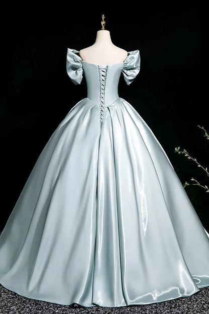 Long Prom Dress A-Line Off the Shoulder Evening Party Dress simple gentle atmospheric and unique desi Brin by YiHuiw