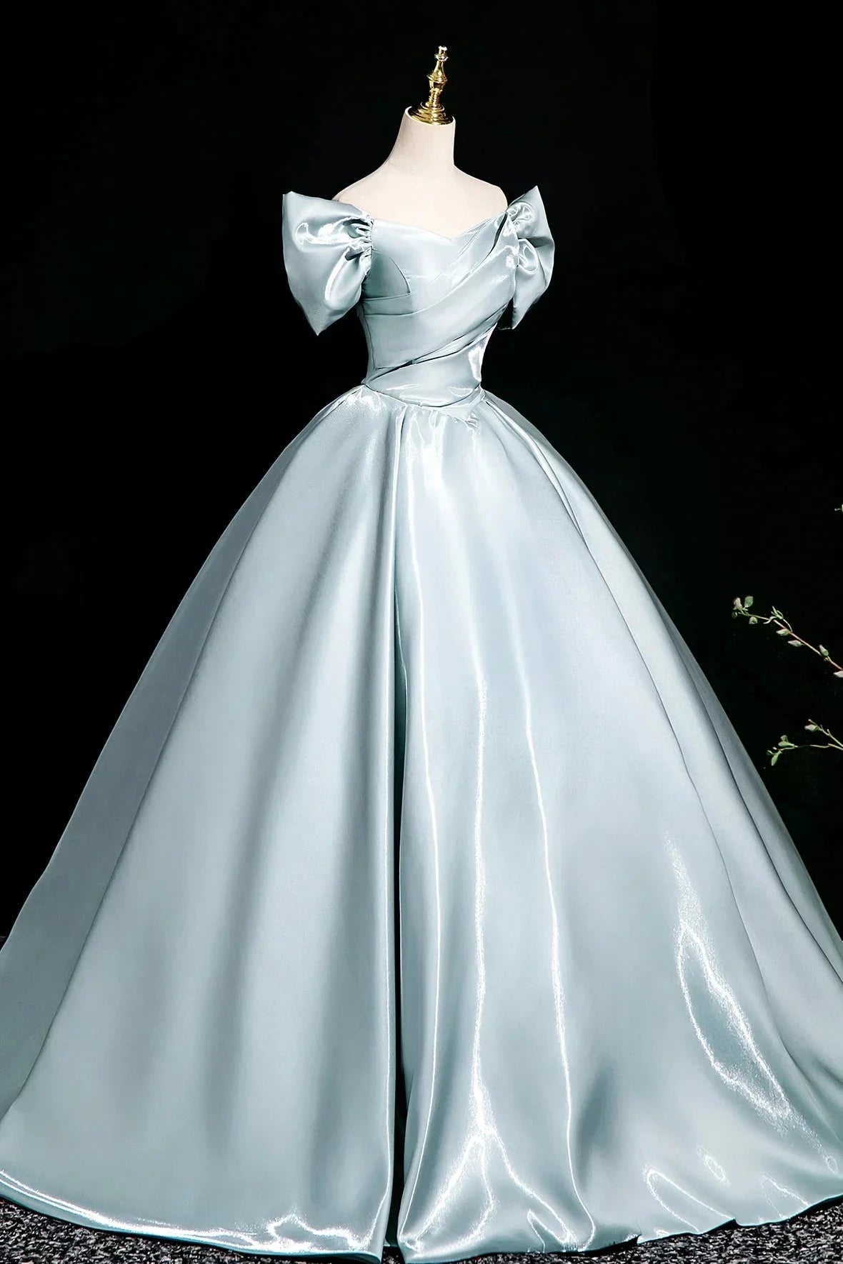Long Prom Dress A-Line Off the Shoulder Evening Party Dress simple gentle atmospheric and unique desi Brin by YiHuiw