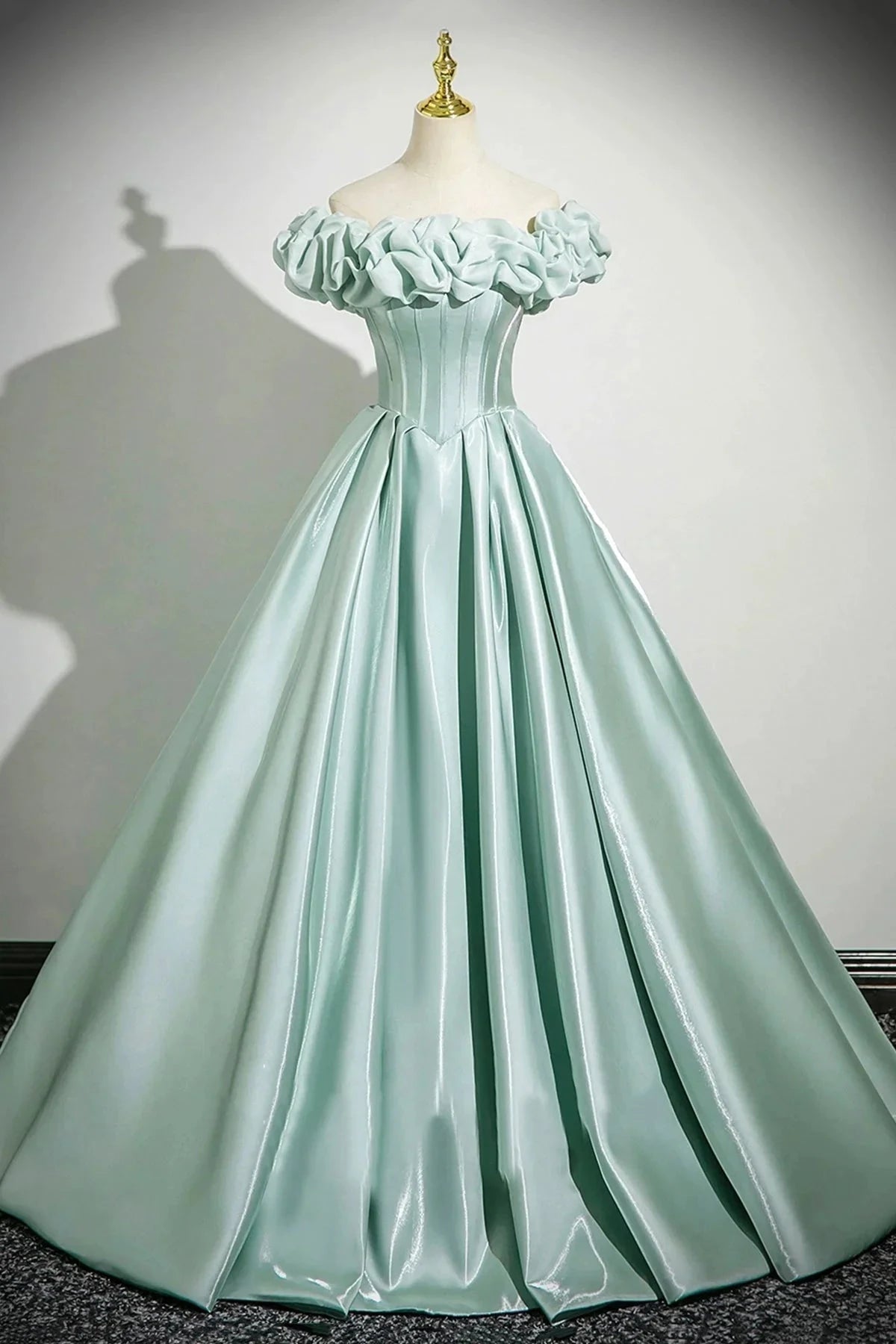 Long Prom Dress Beautiful A-Line Off the Shoulder Party Dress simple gentle atmospheric and unique desi Brin by YiHuiw