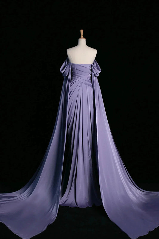 Long Prom Dress Beautiful Off the Shoulder Evening Party Dress simple gentle atmospheric and unique desi Brin by YiHuiw