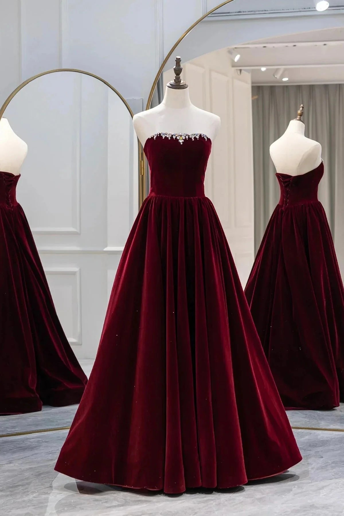 Long Prom Dress Elegant A-Line Party Dress simple gentle atmospheric and unique desi Brin by YiHuiw