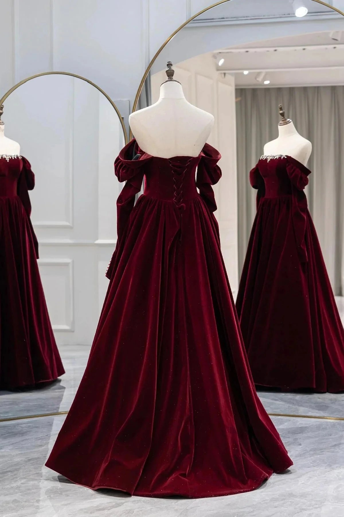 Long Prom Dress Elegant A-Line Party Dress simple gentle atmospheric and unique desi Brin by YiHuiw