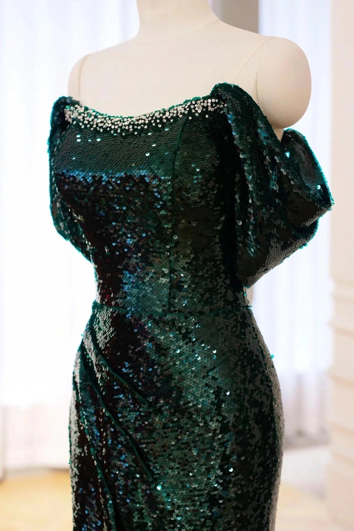 Long Prom Dress Mermaid Off the Shoulder Party Dress simple gentle atmospheric and unique desi Brin by YiHuiw