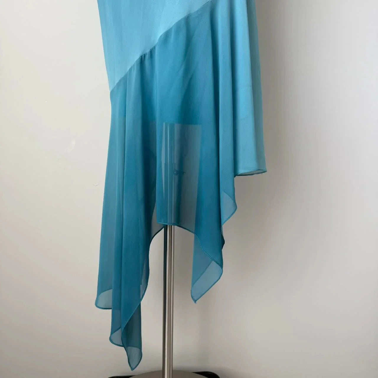 Long Spaghetti Straps Asymmetrical Chiffon Homecoming Dress simple gentle atmospheric and unique desi Bring summer colors to enhance whiteness by YiHuiw