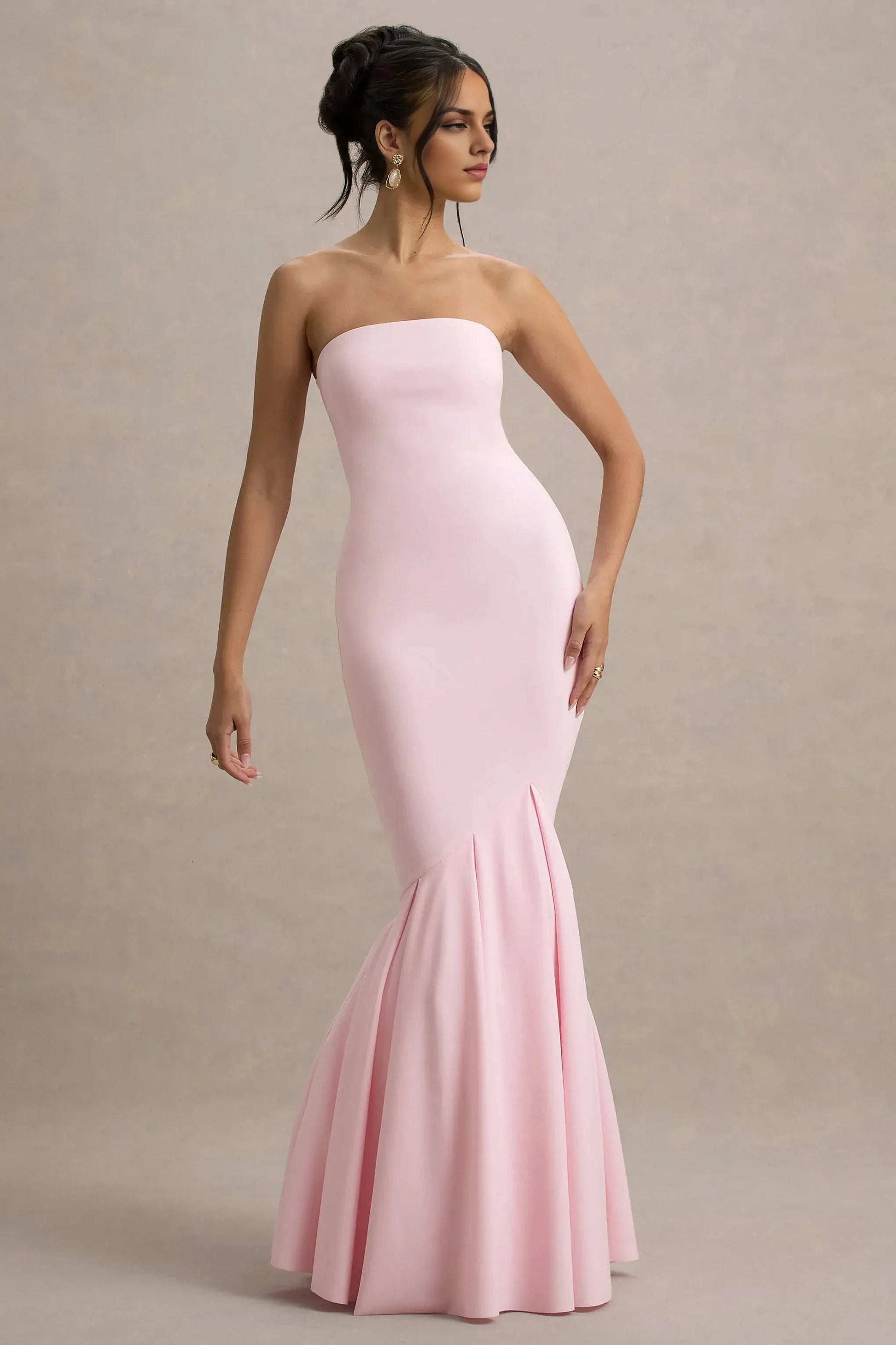Luminous Mermaid Strapless Sleeveless Zipper Back Floor Length Plus Size For Women Evening Dress by YiHuiw