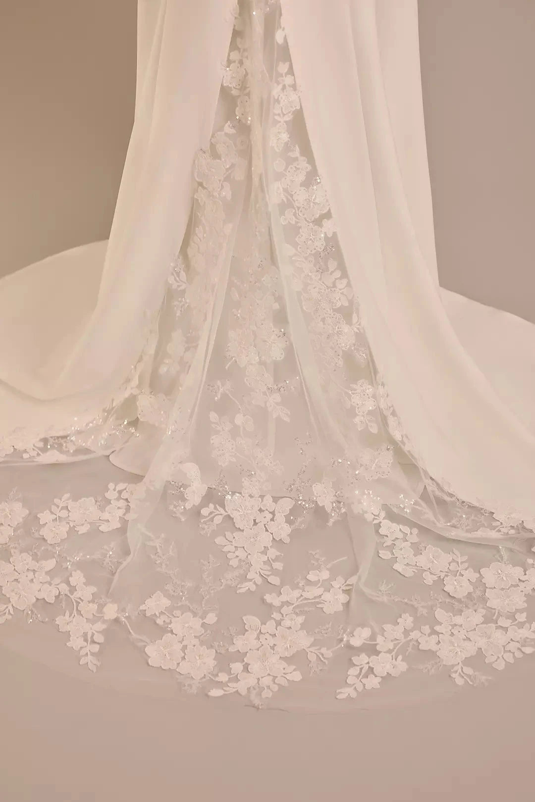 Luminous Satin Mermaid Off-the-Shoulder 3D Lace Sequin-Tulle Train High-Slit Wedding Dress by YiHuiw