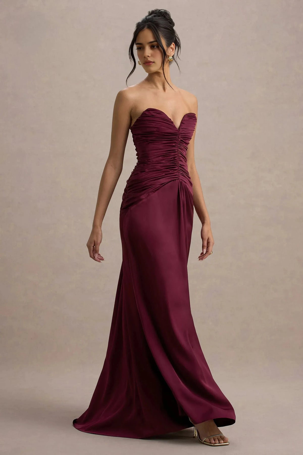 Lush Mermaid Sweetheart Strapless Ruched Back Train Floor Length For Ladies Evening Dress by YiHuiw