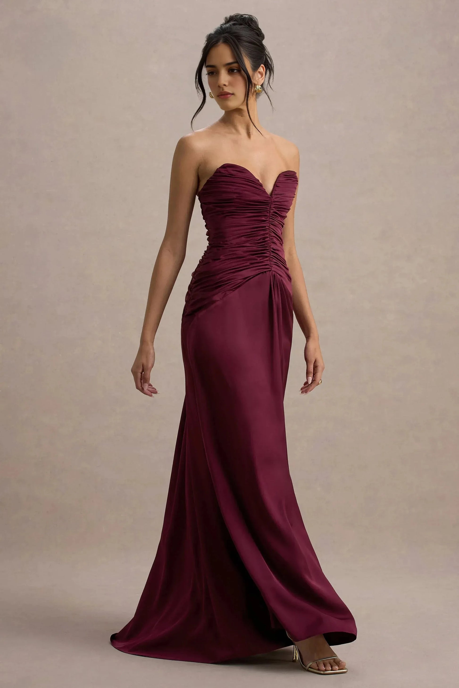 Lush Mermaid Sweetheart Strapless Ruched Back Train Floor Length For Ladies Evening Dress by YiHuiw