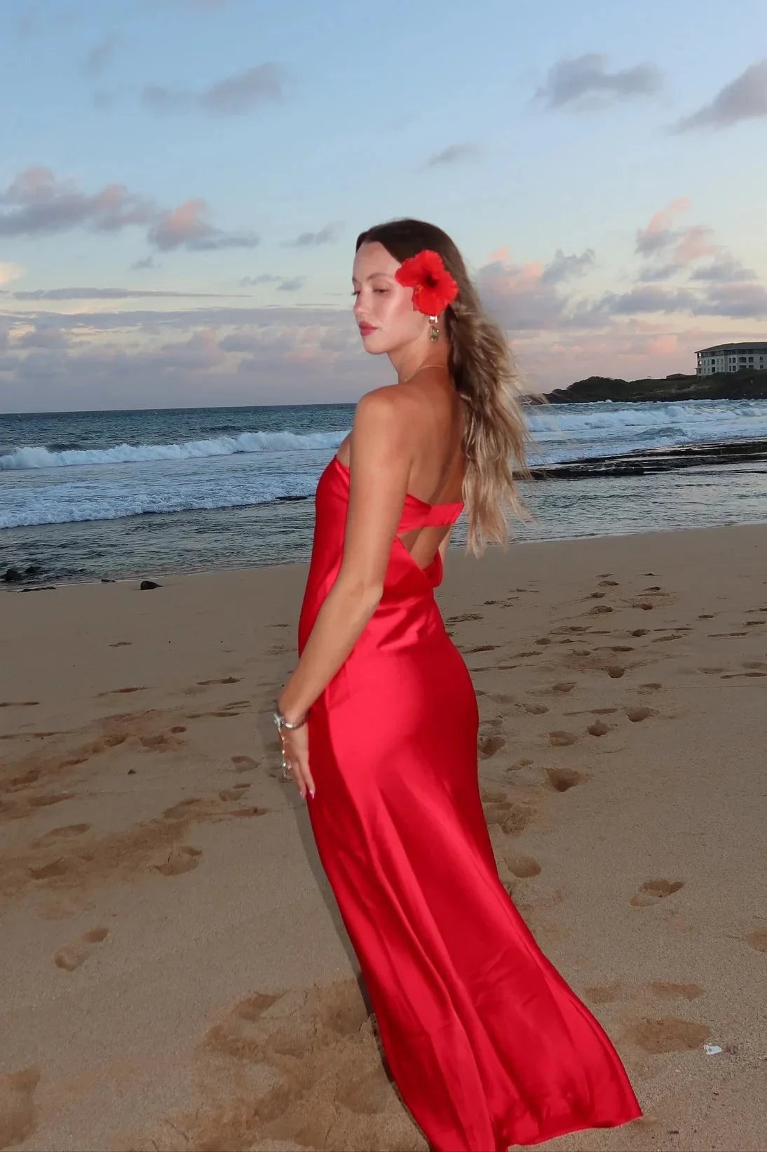 Luxe Satin Strapless Cutout Back Maxi Prom Dress with Body-Skimming Fit by JiMiss Dresses
