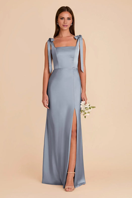 Square Neck Floor-Length Wedding Dress - Yihuiw by Yihuiw