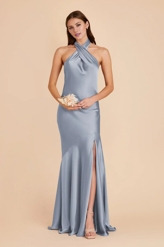 Mermaid Halter Open Back Floor-Length Wedding Dress - Yihuiw by Yihuiw