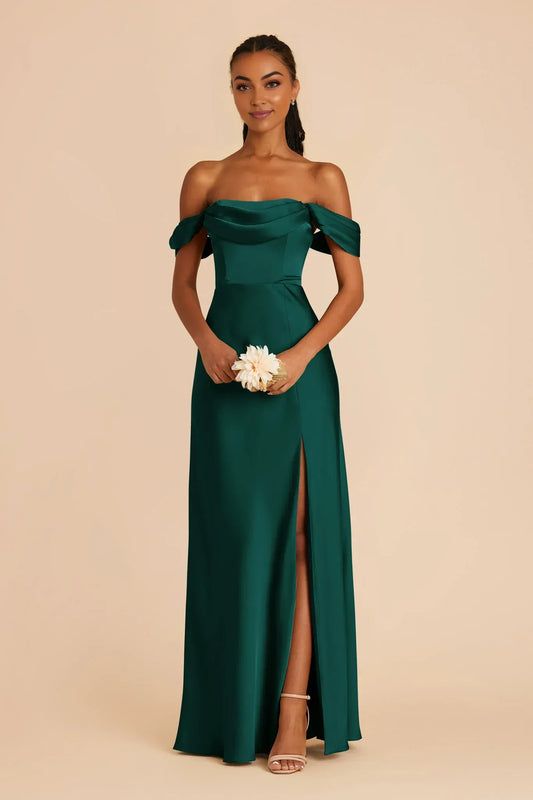 Mermaid Off-Shoulder Short Sleeve Floor-Length Wedding Dress - Yihuiw by Yihuiw