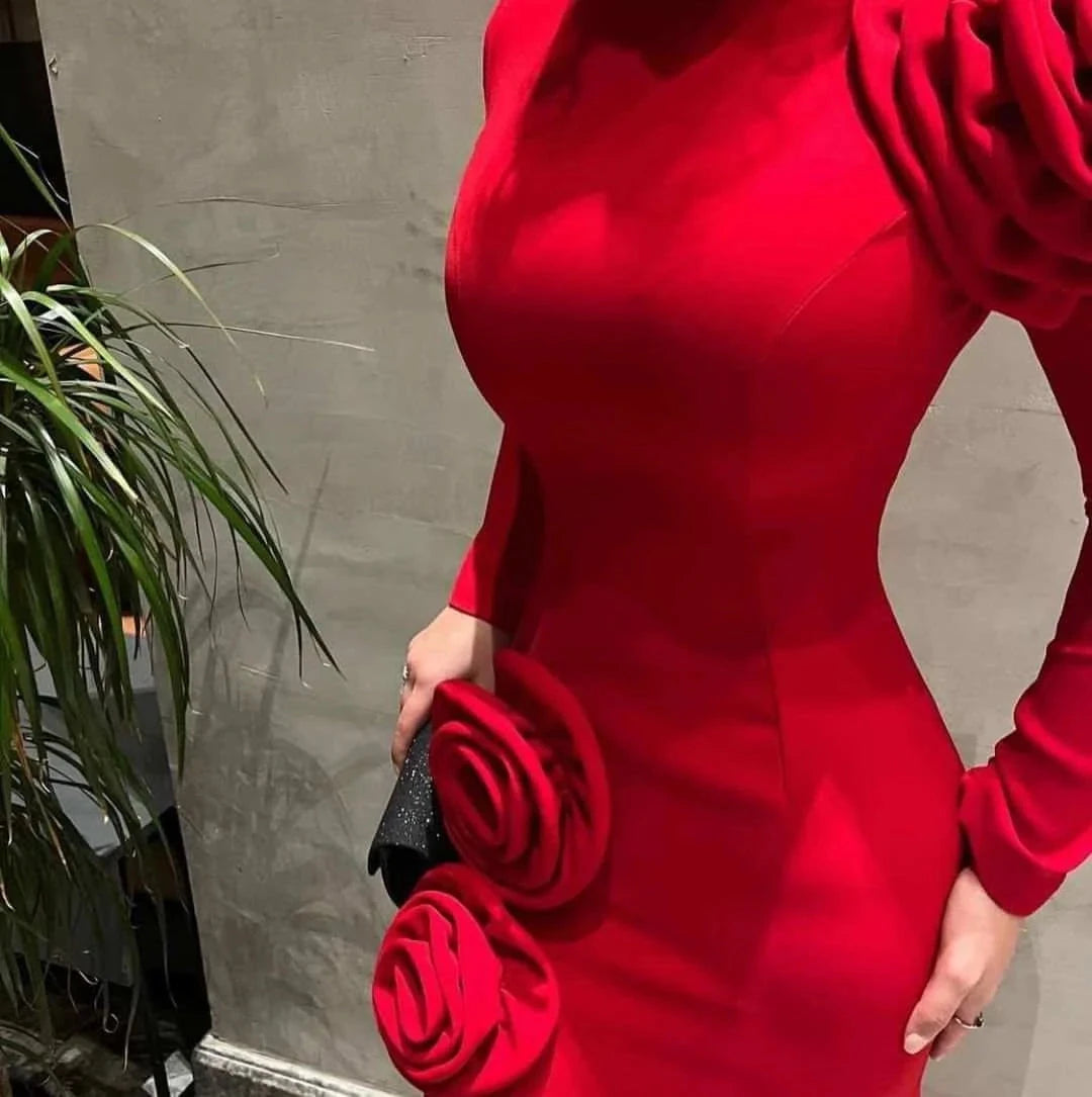 Luxury Red Mermaid Prom Dress Split Special Occasion Dresses Long simple gentle atmospheric and unique desi Bring summer colors to enhance whiteness by YiHuiw
