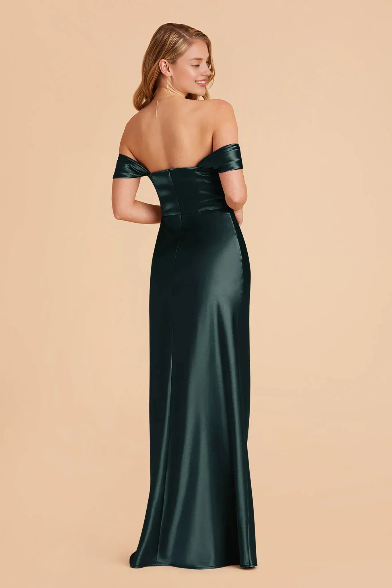 Mermaid Off-Shoulder Short Sleeve Open Back Floor-Length Wedding Dress - Yihuiw by Yihuiw