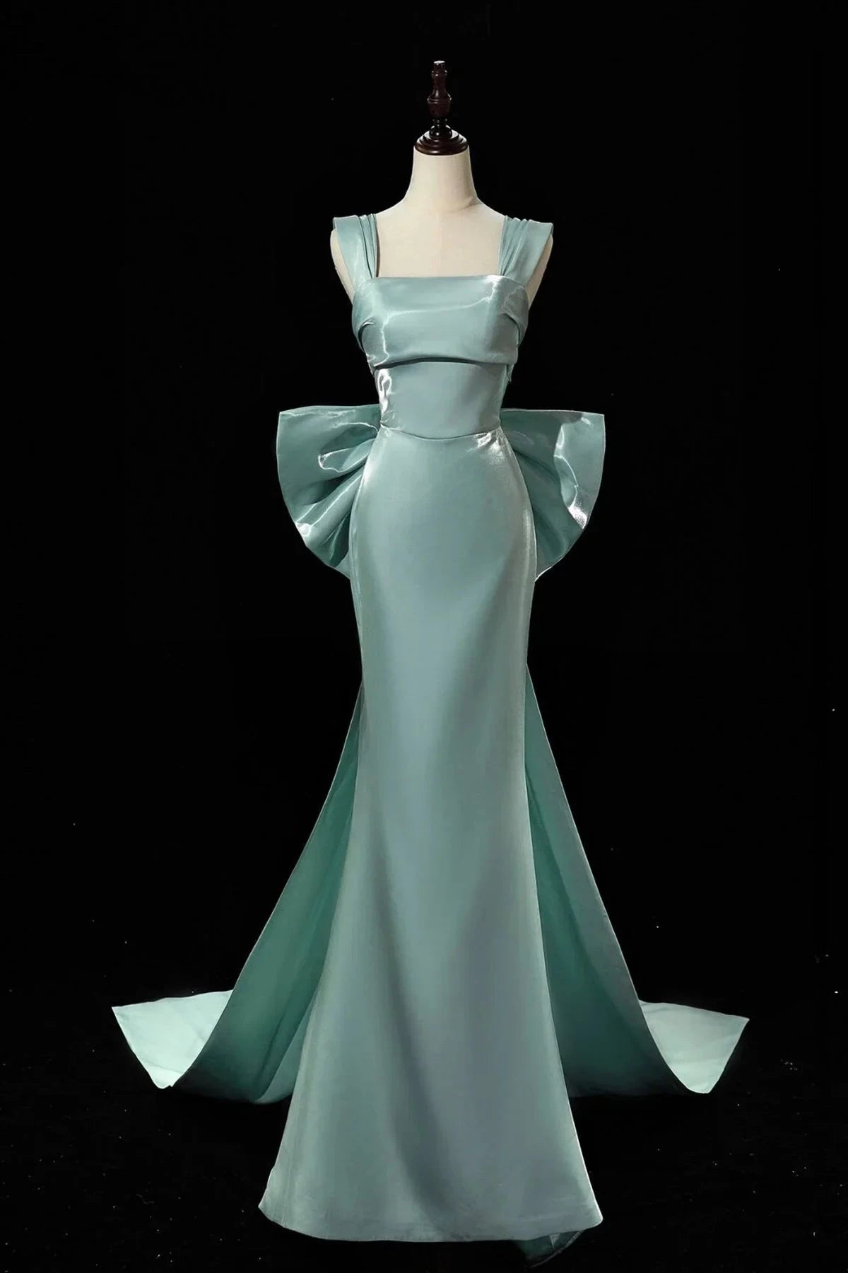 Mermaid Satin Long Prom Dress Mermaid Evening Party Dress simple gentle atmospheric and unique desi Brin by YiHuiw