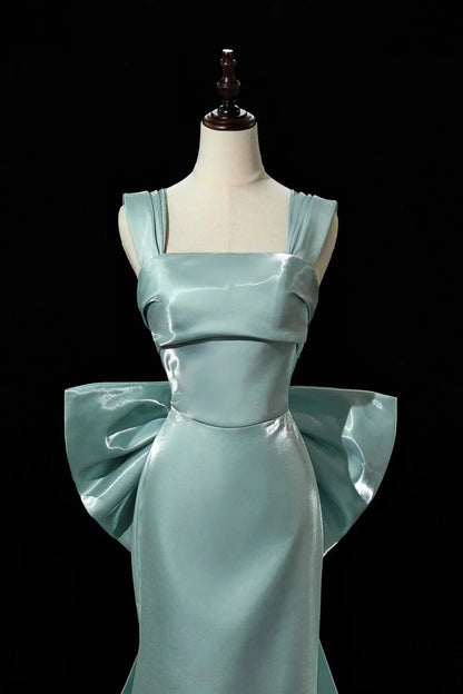 Mermaid Satin Long Prom Dress Mermaid Evening Party Dress simple gentle atmospheric and unique desi Brin by YiHuiw