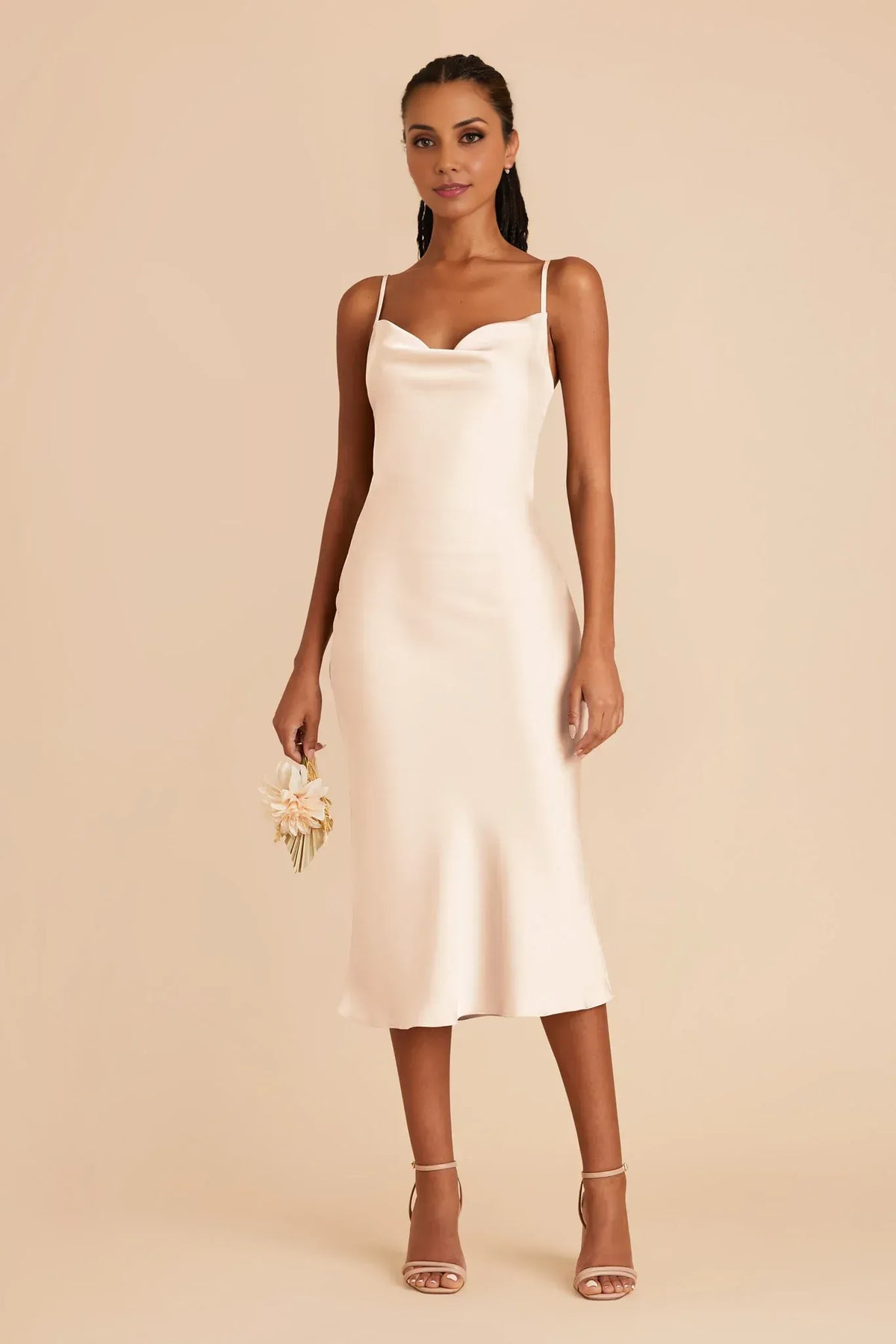 Spaghetti Strap Midi Wedding Dress - Yihuiw by Yihuiw