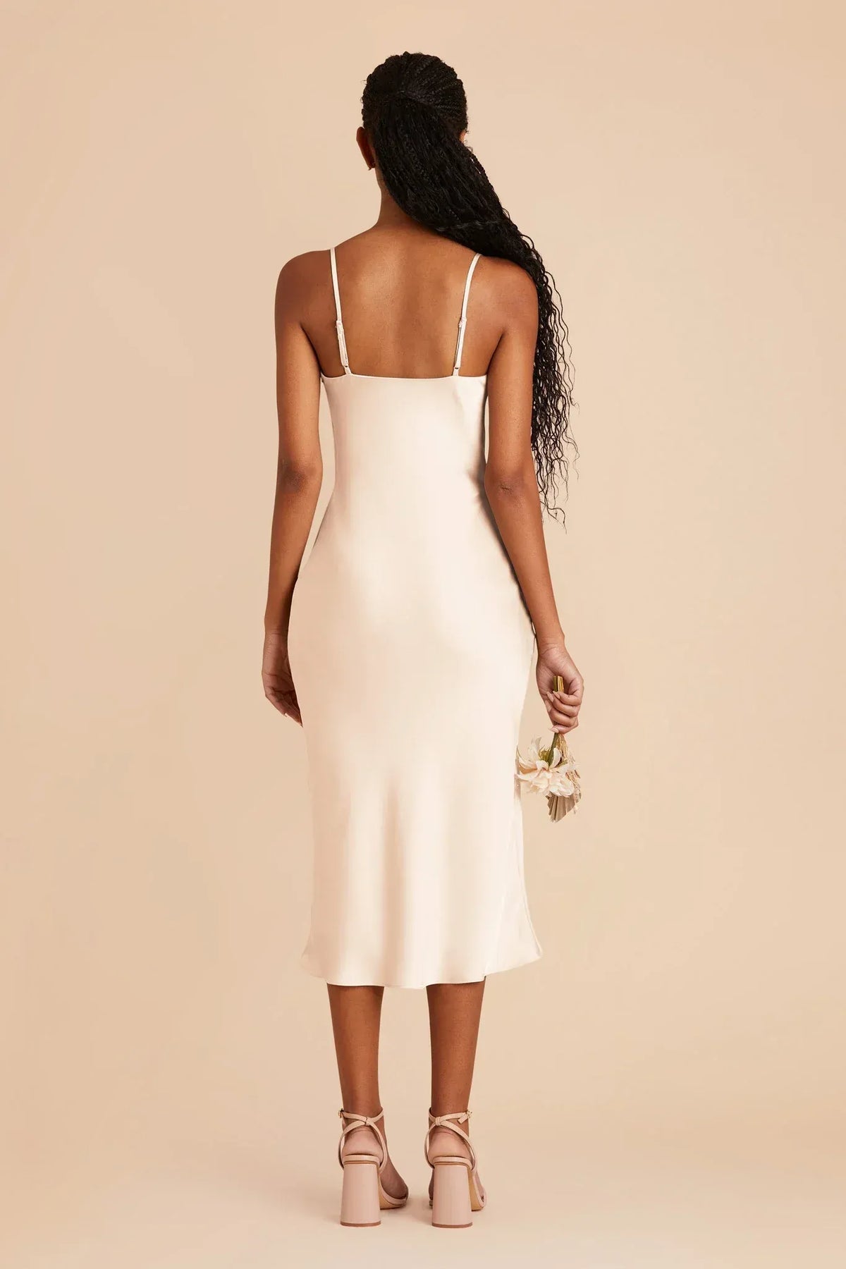 Spaghetti Strap Midi Wedding Dress - Yihuiw by Yihuiw