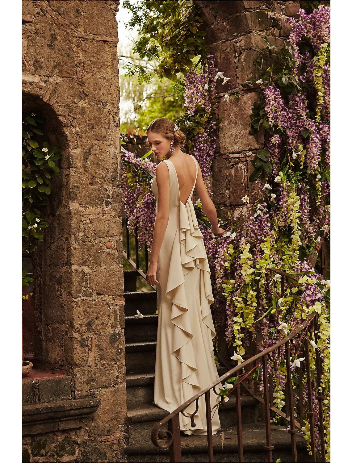 Mermaid Satin Sleeveless Ruffled Mini Wedding Dress - Yihuiw by Yihuiw