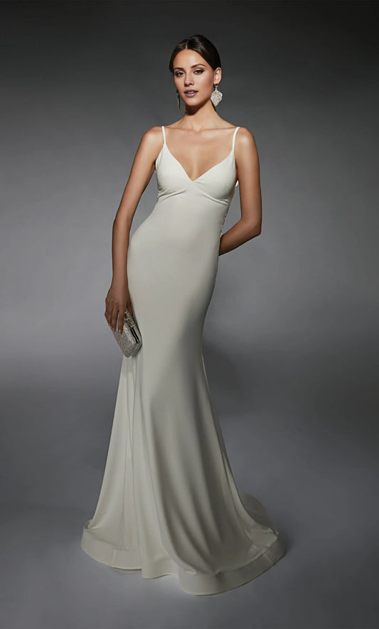 Mermaid Spaghetti Strap Lace Mini Wedding Dress - Yihuiw by Yihuiw