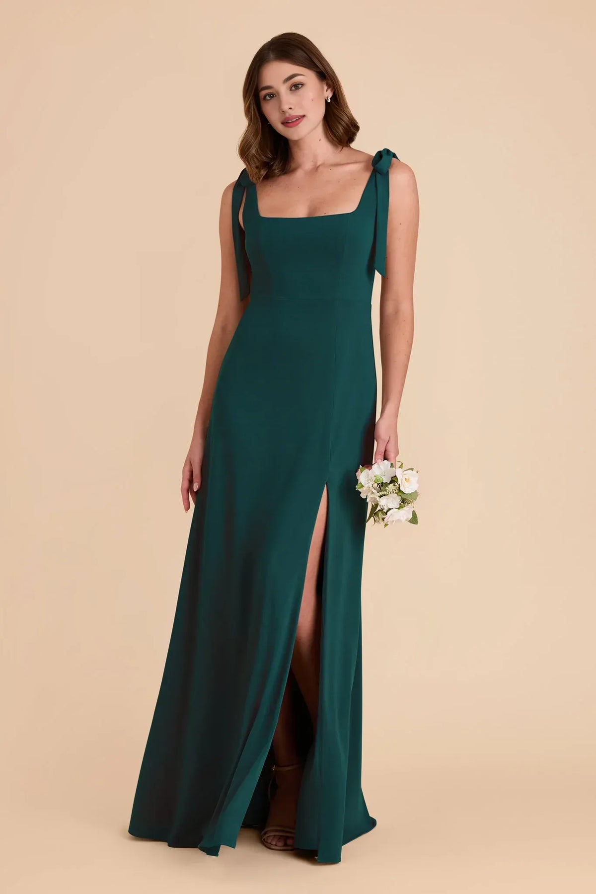 A-Line Square Neck Floor-Length Wedding Dress - Yihuiw by Yihuiw