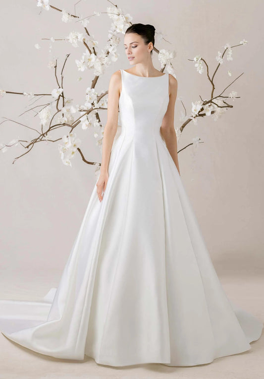Ball Gown Satin Wedding Gown - Yihuiw by Yihuiw