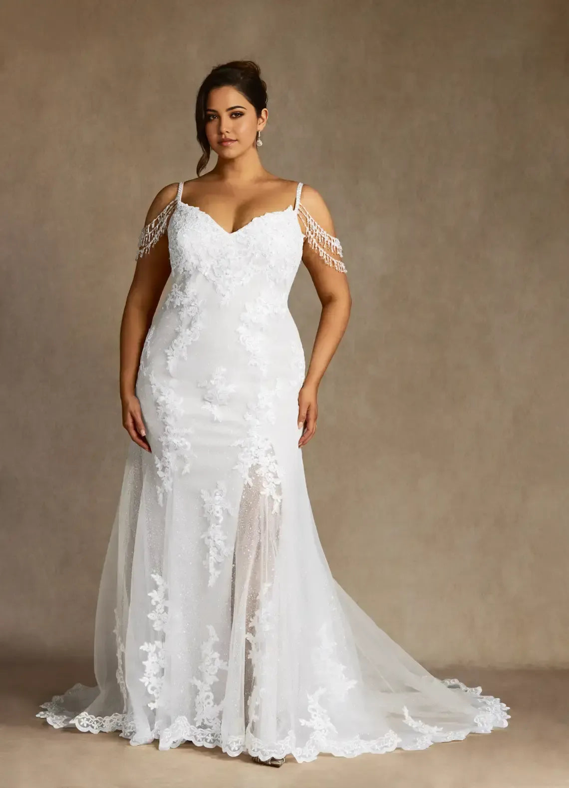 Mermaid Off-Shoulder Tulle Wedding Dress - Yihuiw by Yihuiw