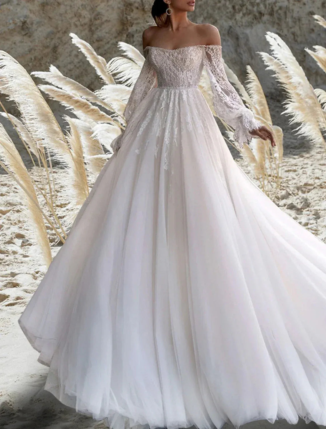 Ball Gown Tulle Wedding Gown - Yihuiw by Yihuiw