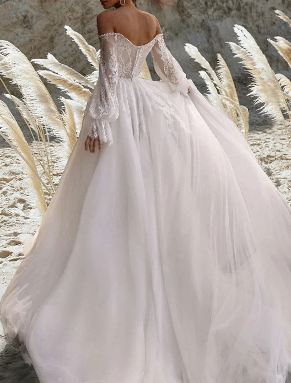 Ball Gown Tulle Wedding Gown - Yihuiw by Yihuiw