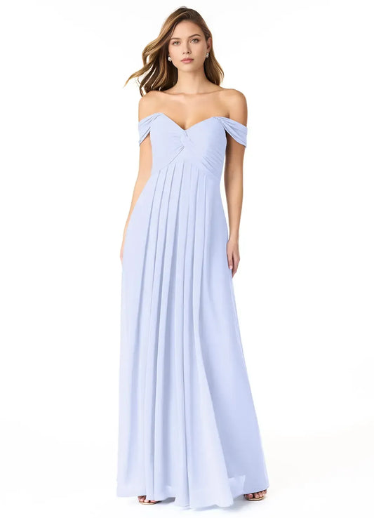 A-Line Chiffon Pleated Wedding Dress - Yihuiw by Yihuiw