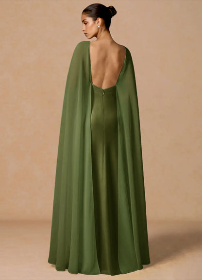 Mermaid Satin Floor-Length Wedding Dress - Yihuiw by Yihuiw