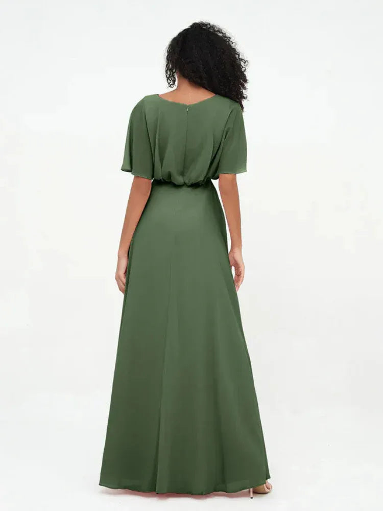 Chiffon Mini Wedding Dress - Yihuiw by Yihuiw