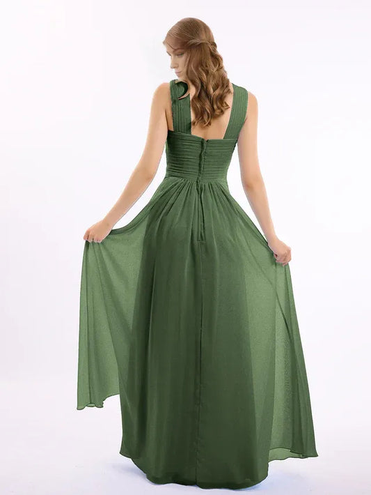 Empire Waist Chiffon Pleated Wedding Dress - Yihuiw by Yihuiw