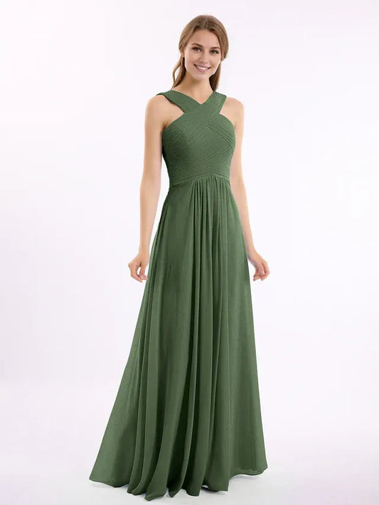 Empire Waist Chiffon Pleated Wedding Dress - Yihuiw by Yihuiw