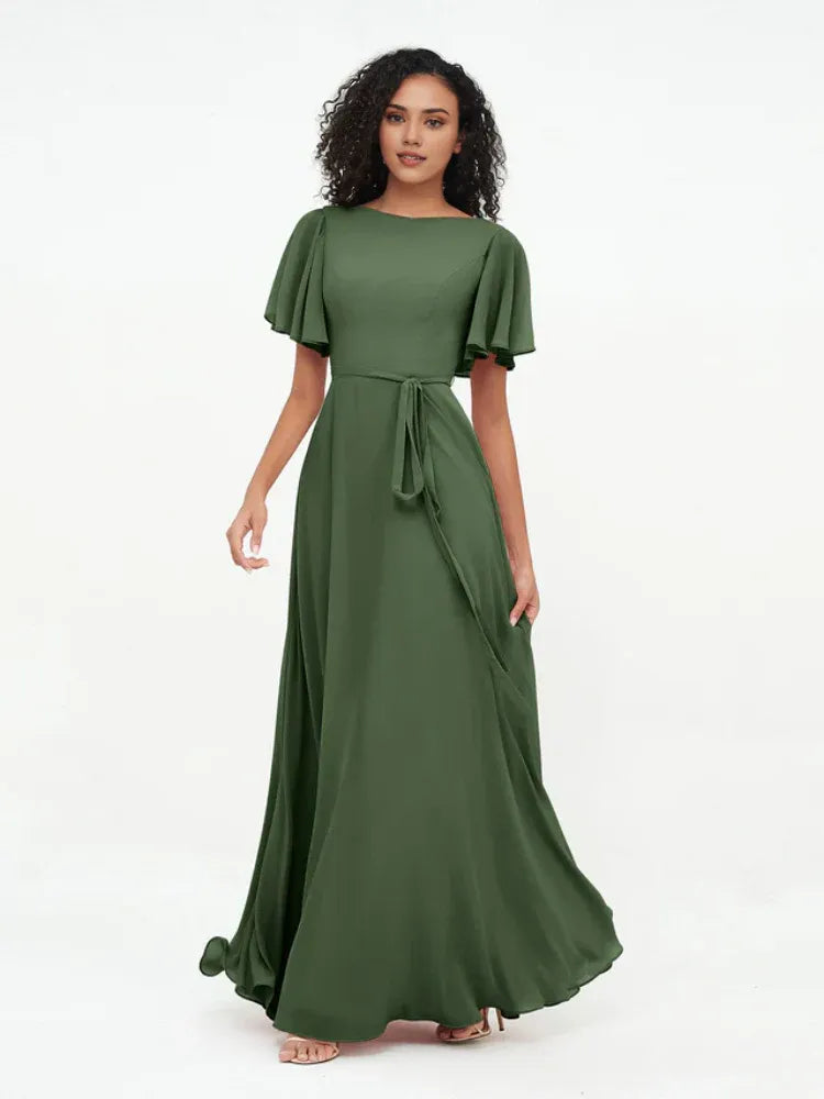 Chiffon Mini Wedding Dress - Yihuiw by Yihuiw