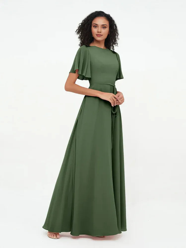 Chiffon Mini Wedding Dress - Yihuiw by Yihuiw