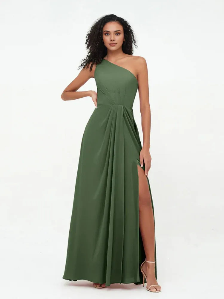 Chiffon High Slit Wedding Dress - Yihuiw by Yihuiw