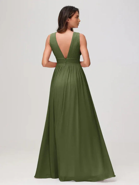 Empire Waist Chiffon Sleeveless Wedding Dress - Yihuiw by Yihuiw