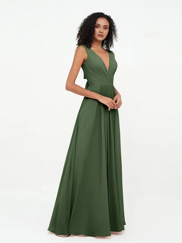 Chiffon Sleeveless Wedding Dress - Yihuiw by Yihuiw